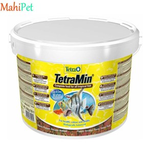 تصویر غذای مینی کریسپس ماهی گیاهخوار تترا tetra Min (فله ای) وزن 100 گرم 