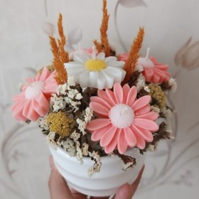 تصویر گلدان شمع بابونه 