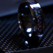 تصویر حلقه اوپال شیری رنگین کمانی 