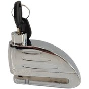 تصویر قفل دیسک آژیر دار موتور سیکلت | سیلور REDLINE Disc motorcycle lock ALARM REDLINE Silver