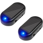 تصویر دزدگیر فیک خورشیدی چشمک زن شبیه‌ساز آلارم امنیتی با چراغ LED 