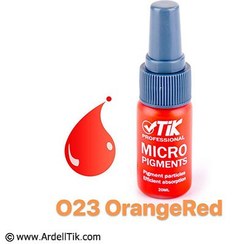 تصویر رنگ تاتو تیک - پایه آب - Orange Red O23-قرمز نارنجی 