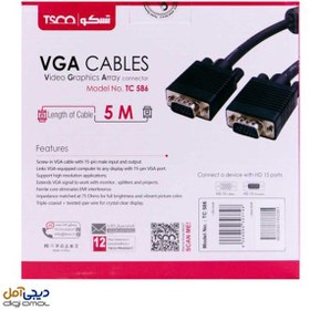 تصویر کابل VGA تسکو مدل TC586 طول 5 متر 