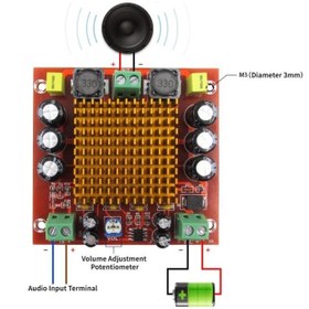 تصویر ماژول آمپلی فایر مونو مدل HW-446 ظرفیت ۱۵۰ وات 