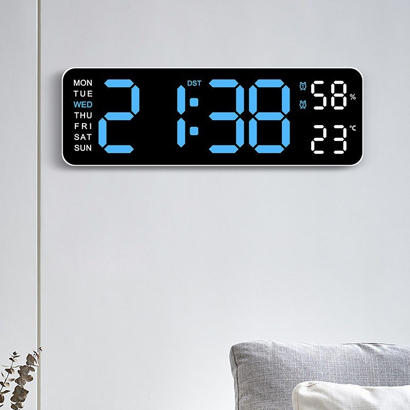 ساعت دیجیتال LED دیواری و رومیزی مدل 5503 با دماسنج و رطوبت سنج