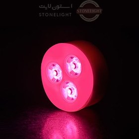 تصویر سنگ نورانی پاور 9 وات گرد 6 سانت RGB ( LSP ) 