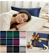 تصویر روبالشی سفید Ipek 100 ٪ Case Pill Pillow 2 Piece 50X70 25 بالش ابریشمی مامان ZAVO 