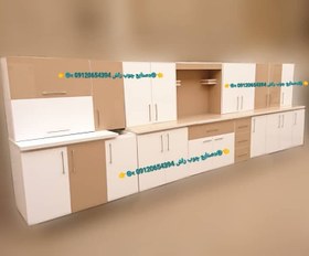 تصویر کابینت آشپزخانه هایگلس آماده سه متری حاضری 3 زمینی 3دیواری 09120654394 کابینت مهدوی (صنایع چوبی راش ) 