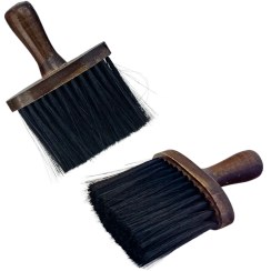 تصویر موپران و فرچه گردن آرایشگاهی دسته چوبی (مدل کلاسیک - تراکم بالا) 