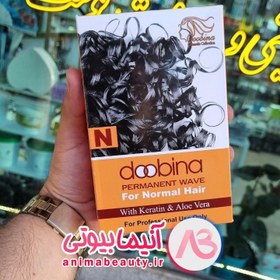 تصویر محلول فر موی سر دوبینا برای موهای رنگ نشده doobina permanent wave for normal hair