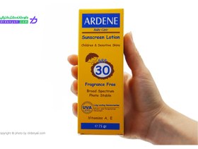 تصویر لوسیون ضد آفتاب کودکان آردن (Ardene) با SPF 30 وزن 75 گرم ا Arden children's sunscreen lotion with SPF 30, weight 75 grams Arden children's sunscreen lotion with SPF 30, weight 75 grams