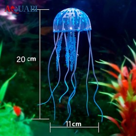 تصویر عروس دریایی مصنوعی آکواریوم سایز بزرگ شبرنگی 