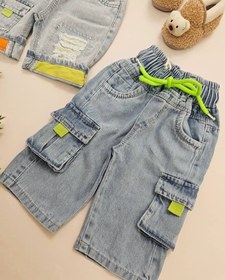 تصویر شلوارک جین اسپورتی 