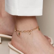 تصویر پابند استیل 316 نگین دار 