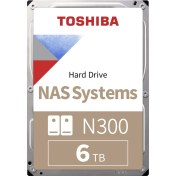 تصویر هارد اینترنال 6 ترابایت توشیبا مدل N300 Toshiba N300 6TB SATA 3.0 HDD