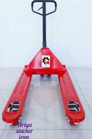 تصویر جک پالت بدنه تقویت حداکثر ظرفیت ۵ تن عرض ۶۸ سانتی Heavy body pallet jack with a capacity of 5 tons and a width of 68 cm