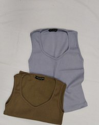 تصویر تاپ کبریتی یقه دلبر زنانه 