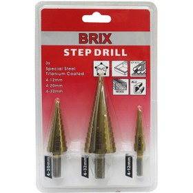 تصویر مته کاجی بریکس مدل YP-4-12/4-20/4-32MM مجموعه 3 عددی 