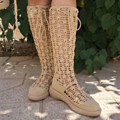 تصویر چکمه بافت سنتی گل نرگس کد 418 