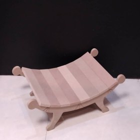 تصویر مبل لاوست کودک چوبی خام و بدون رنگ مناسب سیسمونی رنگا چوب 