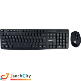 تصویر کیبورد و موس بیسیم وان مکس (ONE MAX) مدل OM-5000W ا Wireless keyboard mouse OM5000W Wireless keyboard mouse OM5000W