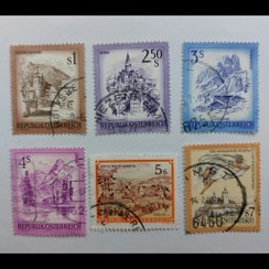 تصویر 6 قطعه تمبر خارجی- مهر دارـ بدون چسب- سری تمبر کشور اتریش 