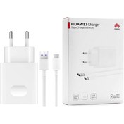 تصویر شارژر دیواری فست تک پورت Huawei 18W همراه کابل شارژ Type-C 