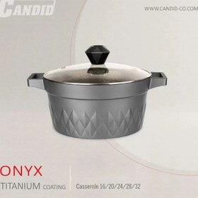 تصویر قابلمه سایز 16 تیتانیوم مدل اونیکس کاندید Candid - نقره ای 16cm pot Titanium Candid Onyx