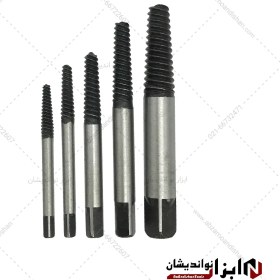 تصویر ست قلاویز چپ گرد 5 عددی سایز 19mm تا 3mm 