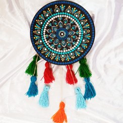 تصویر بشقاب دیوارکوب سفالی نقطه کوبی سایز 30 کد 102398 