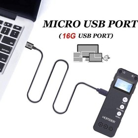 تصویر ظبط صدای HOMDER ضبط صدا دیجیتال، ضبط صوت حرفه ای هومدر USB با پخش کننده MP3، ضبط فعال صدا با قابلیت ضبط صدای 