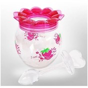 تصویر ظرف مرباخوری طرح گل لوتوس 