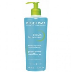 تصویر ژل شستشو بایودرما سبیوم موسانت حجم 500 میل ا Bioderma sebium Gel Moussant Wash 500ml Bioderma sebium Gel Moussant Wash 500ml