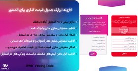 تصویر افزونه ابزارک جدول قیمت گذاری برای المنتور | BWD - Pricing Table 