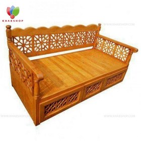 تصویر تخت سنتی چوبی 60*160 کد 150 