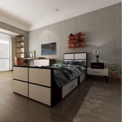 تصویر تخت خواب یکنفره اعیان مدل FH336 سایز ۹۰x۲۰۰ سانتی متر 