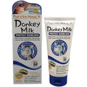 تصویر زیپ آنلاین قشم - محصولات - کرم ضد آفتاب بی رنگ شیر الاغ 130 میل SPF 60 (خر) وکالی Donkey Milk Wokali 