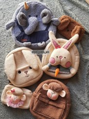 تصویر کوله فیلی و خرگوش جیبدار - سایز 