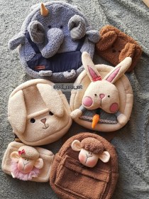 تصویر کوله فیلی و خرگوش جیبدار - سایز 