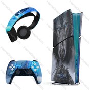 تصویر برچسب پلی استیشن ۵ اسلیم طرح Ragnarok 