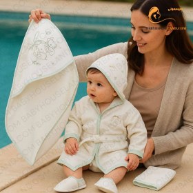 تصویر سرویس حوله نوزاد ۴ تیکه طرح کوالا Biorganic 