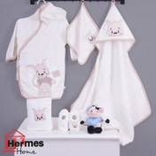 تصویر سرویس حوله نوزادی ۵ تیکه مادرکر MOTHERCARE مدل: MOUSE KREM 