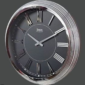 تصویر ساعت دیواری ژینوس نقره ای 