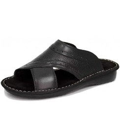 تصویر صندل و دمپایی طبی چرم مردانه دست دوز مدل 403215 