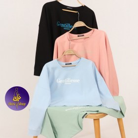 تصویر بلوز باکسی آستین بلند صبا - کرم 