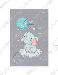 تصویر فرش کودک محتشم طرح فیل مهربون کد ۱۰۱۲۶۰ Mohtasham Carpet Child Collection