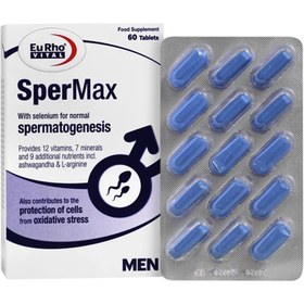 تصویر قرص اسپرمکس یورو ویتال ۶۰ عددی 