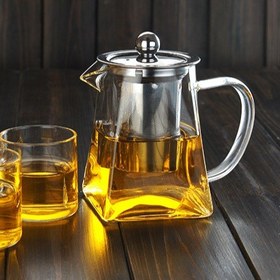 تصویر قوری پیرکس کف مربع ا coffee&tea.pot coffee&tea.pot