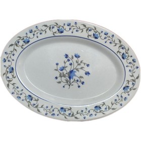 تصویر دیس بزرگ تکی 736 ملامین گل آبی آفتاب یزد 