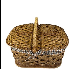 تصویر سبد پیک نیک دسته دار اعلا47*25*25 